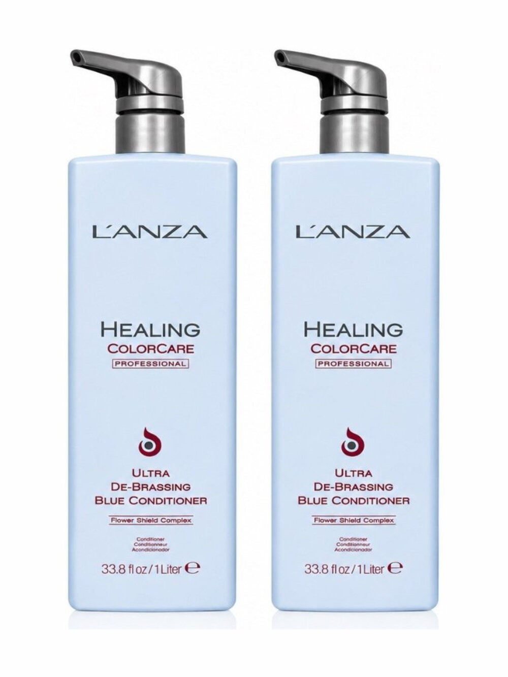 L’ANZA Healing ColorCare Ultra De-Brassing Blue Conditioner 33.8 oz 1L Duo